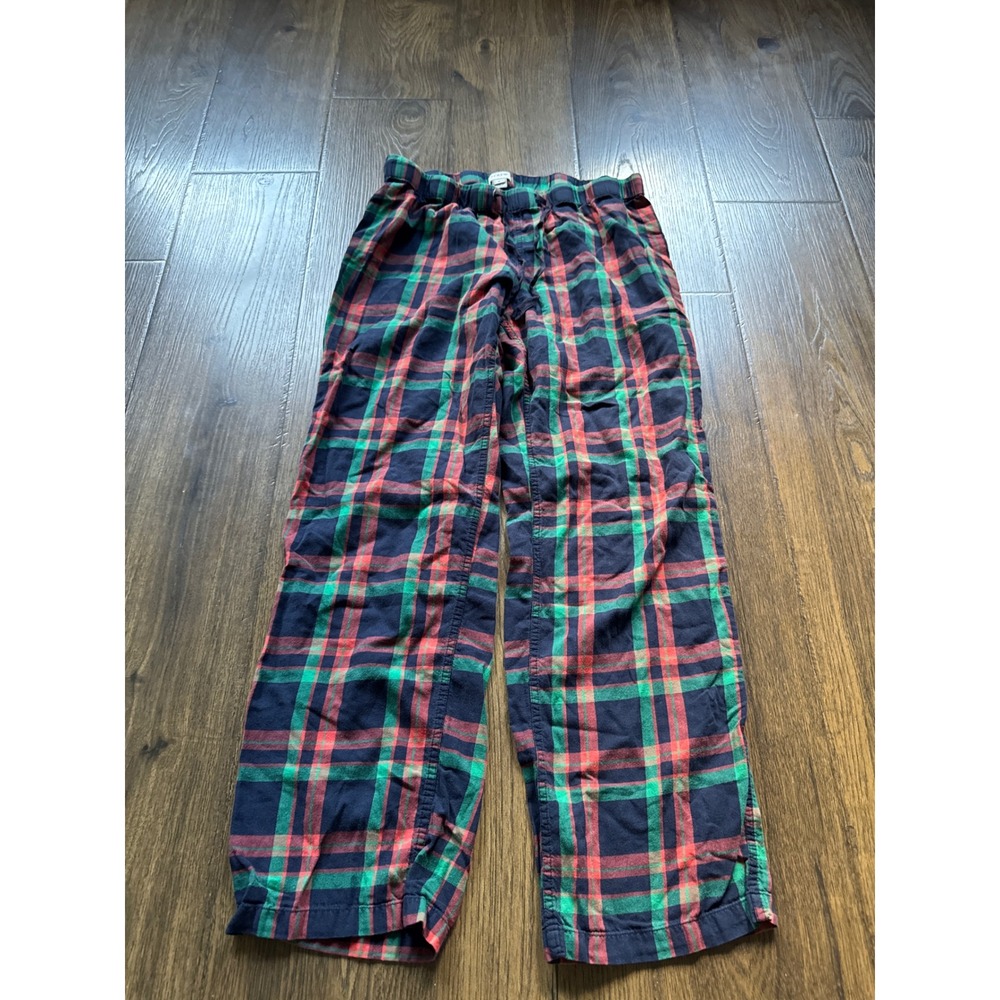 J.Crew Flannel Pajama Pants Medium Navy Green Red Tartan Plaid Lounge PJs